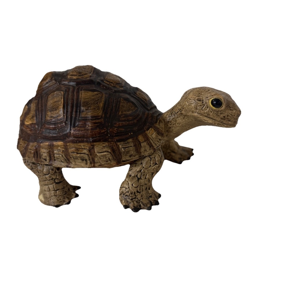 1997 Tortoise Safari Ltd 5" Hard Figure Turtle realistic looking toy